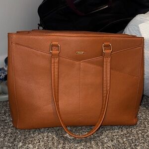 Chic Brown Leather Tote Bag